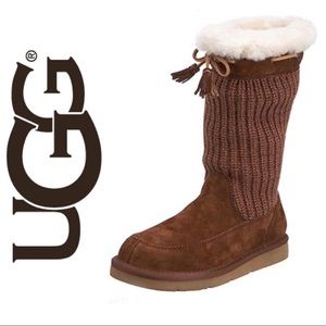 Ugg 5124 Suburb Crochet in Heathered Brown